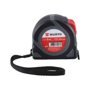 WURTH MAGNETYCZNA Miara zwijana 8 m x 25 mm | Wytrzymała, precyzyjna, 2K obudowa NIEMIECKA JAKOŚĆ