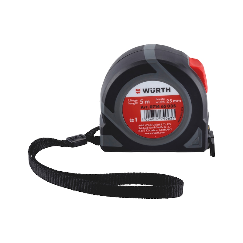 WURTH MAGNETYCZNA miara zwijana 5 m x 25 mm | Wytrzymała, precyzyjna, 2K obudowa NIEMIECKA JAKOŚĆ