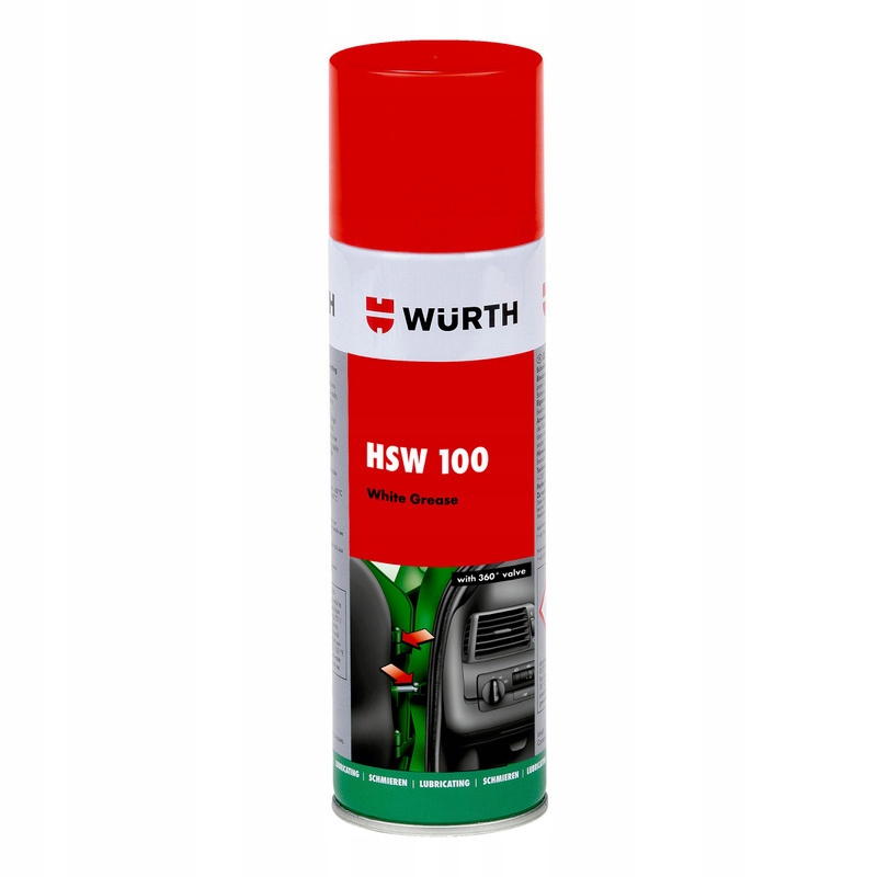 WURTH Biały smar ADHEZYJNY AGRESYWNY półstały HSW 100 Spray