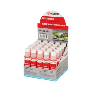 Letni koncentrat płynu do spryskiwaczy WÜRTH 32 ml = 3 litry | 1:100 | Brzoskwiniowy zapach | Krystaliczna widoczność bez smug