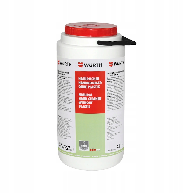 Würth  Naturalny środek do czyszczenia rąk – 4 l | Skuteczne i delikatne mycie bez sztucznych dodatków